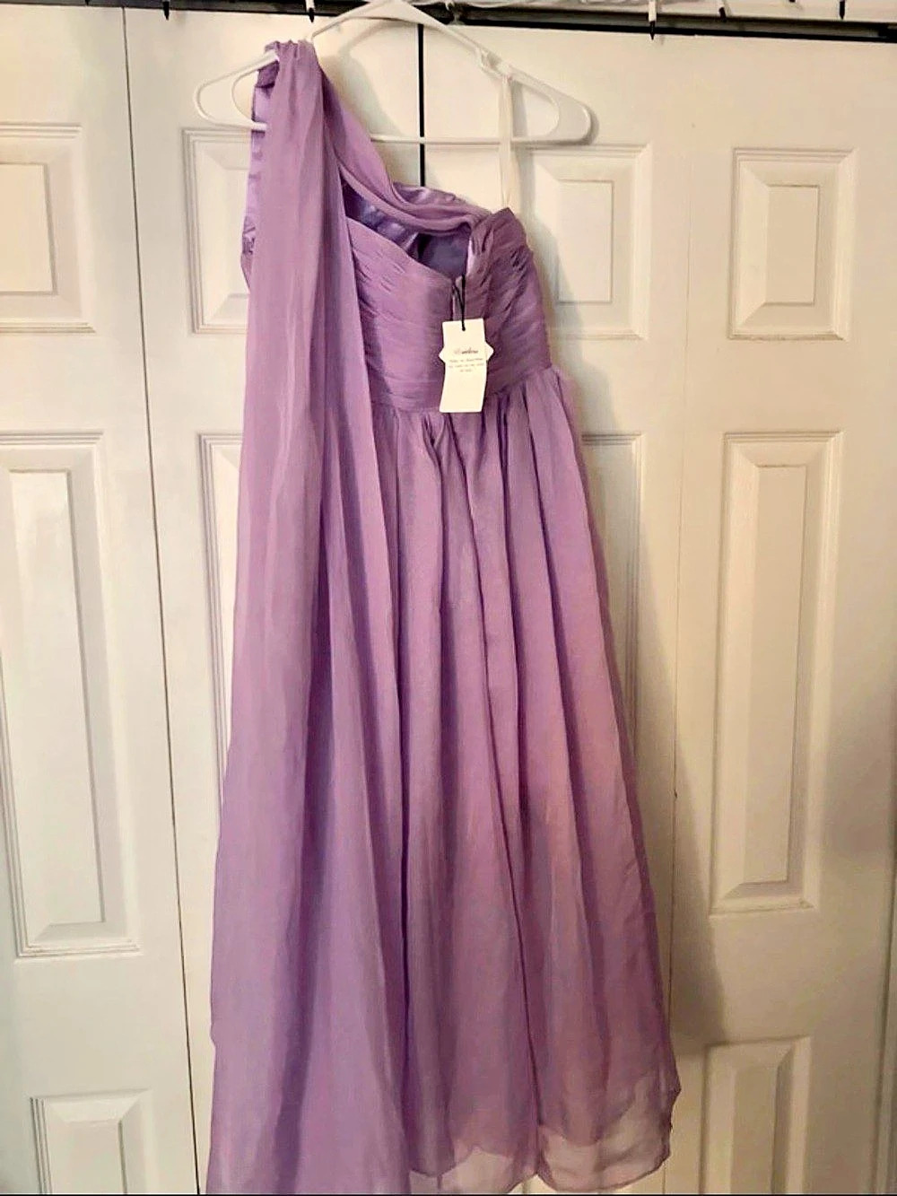 Bridess One-Shoulder Purple Maxi Dress NWT